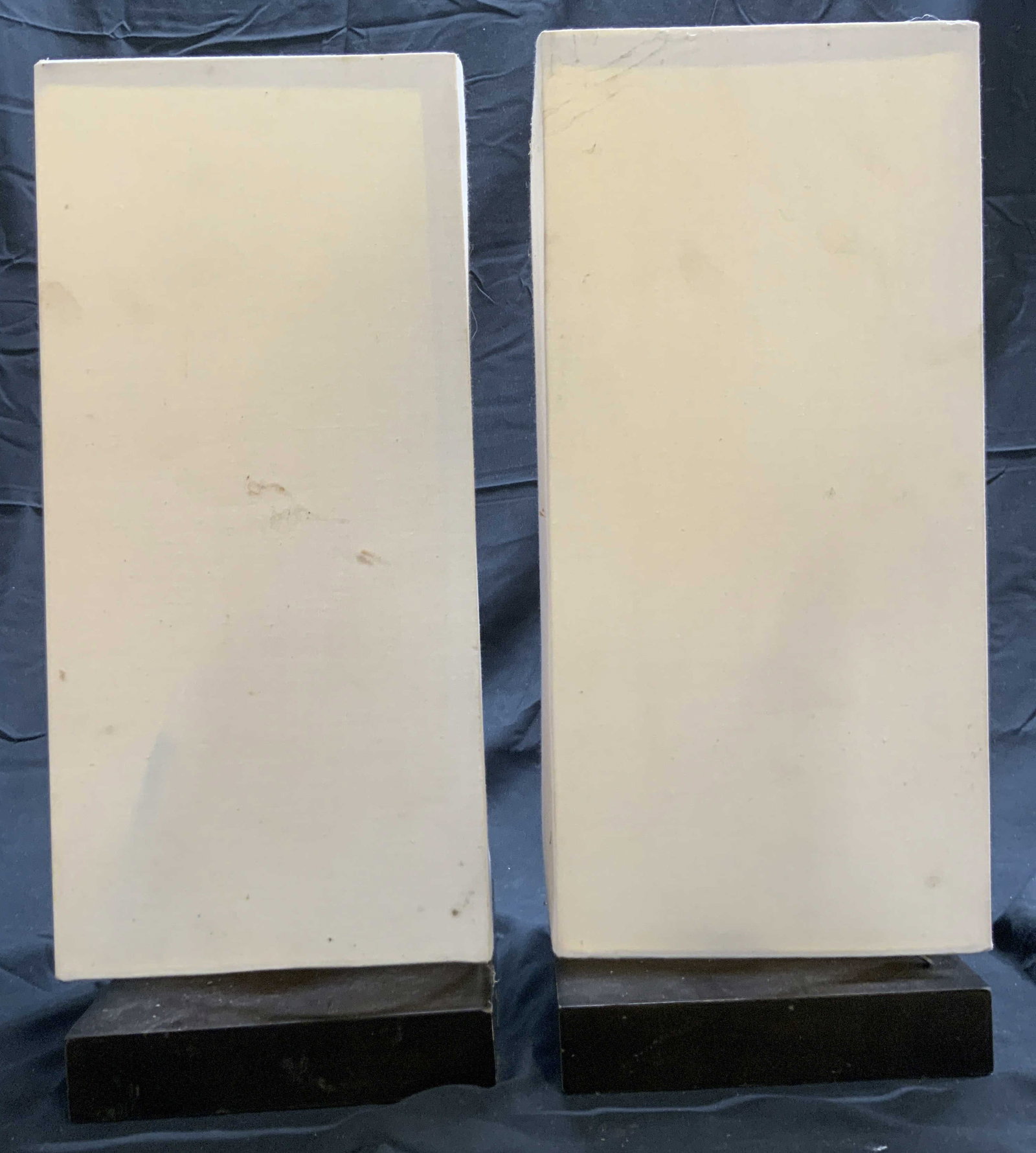 Pair Table Lamps W Shades & Wooden Bases (1 of 6)