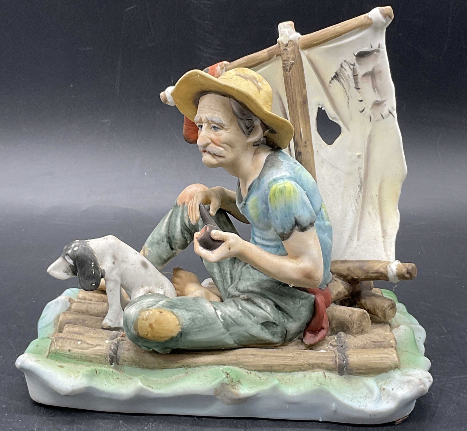 LEFTON Vintage Ceramic Man W/ Dog Figural (1 of 9)