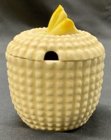 Vintage Sgnd Maruhon Hobnail Ceramic Jam Jar Japan