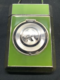 TERRI Vntg Art Deco Makeup Case W Enamel Finish