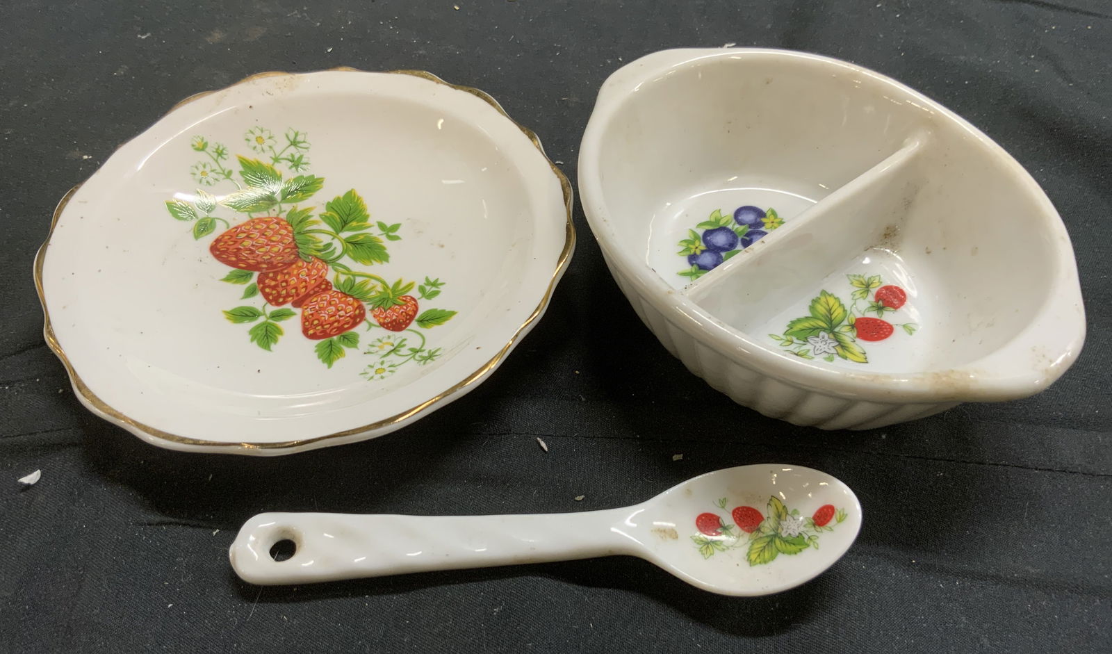 ARGYLE Prc Trinket Dish & Divided Cond Dsh & Spoon (1 of 6)