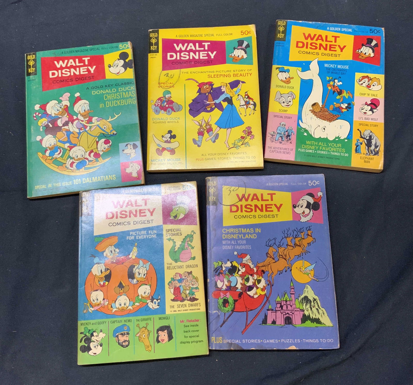 Vntg Lot 5 Walt Disney Comics Digest Illustr 1969 (1 of 6)