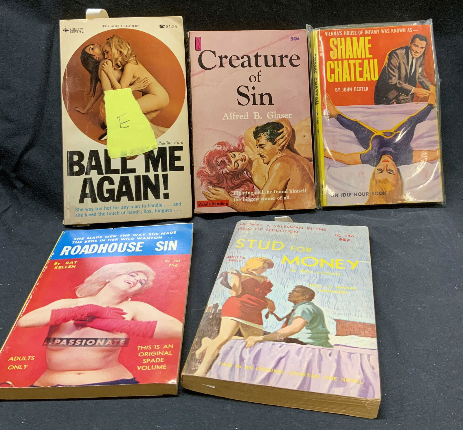 Lot 4 Vntg Pulp Fiction Erotica Books 1960s &70s (1 of 9)