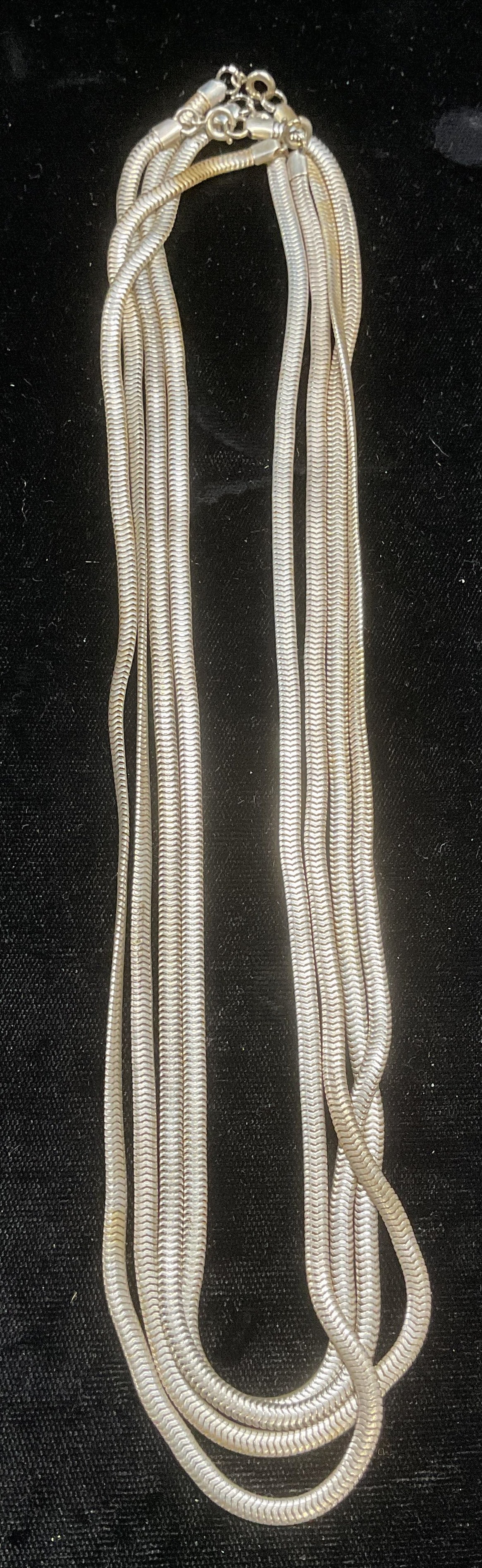 Lot 4 Sterling Silver Snake Chain Necklaces (1 of 7)