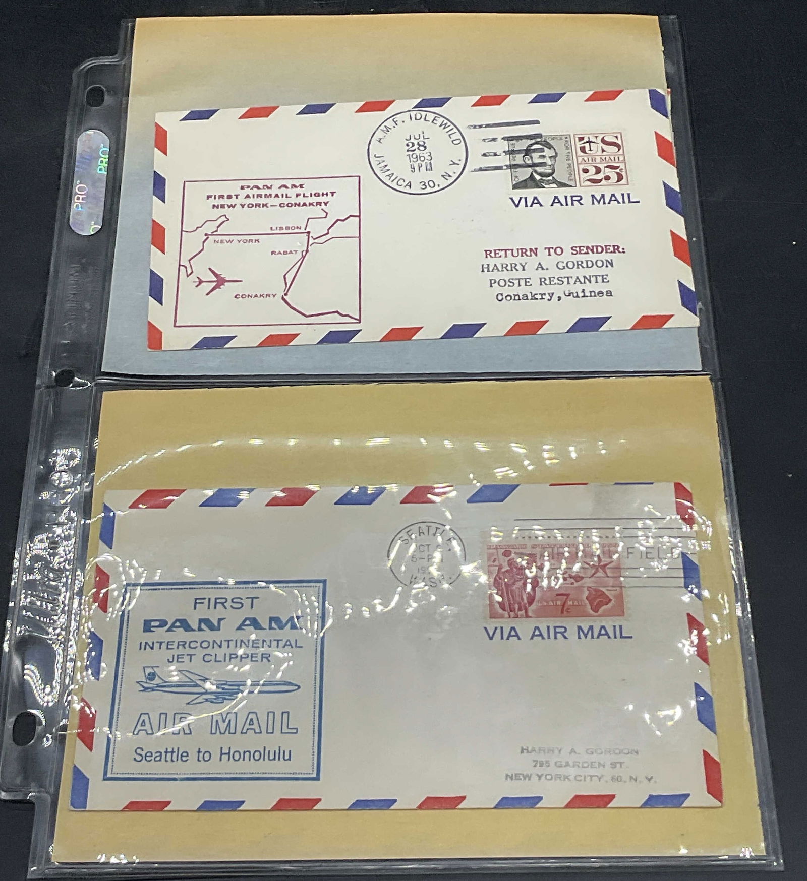 4 Vintage Stamped Pan American Envelopes, 1959+ (1 of 8)