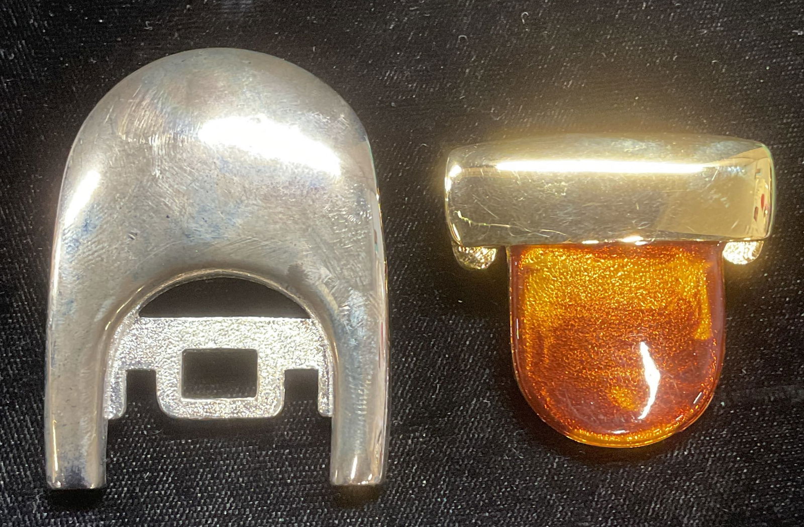 2 Piece Paquette Gold Tn Silver Pl Belt Buckle (1 of 6)