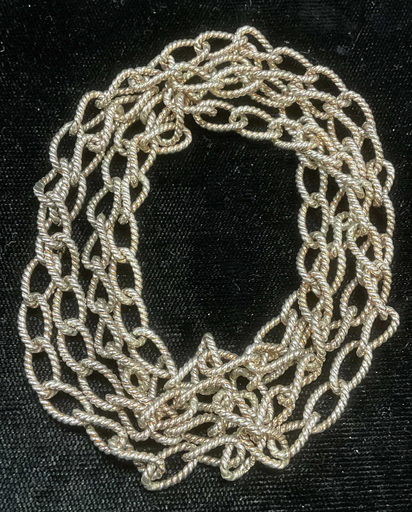 Vintage Silver Tone Cable Chain Necklace 15.5 In (1 of 6)