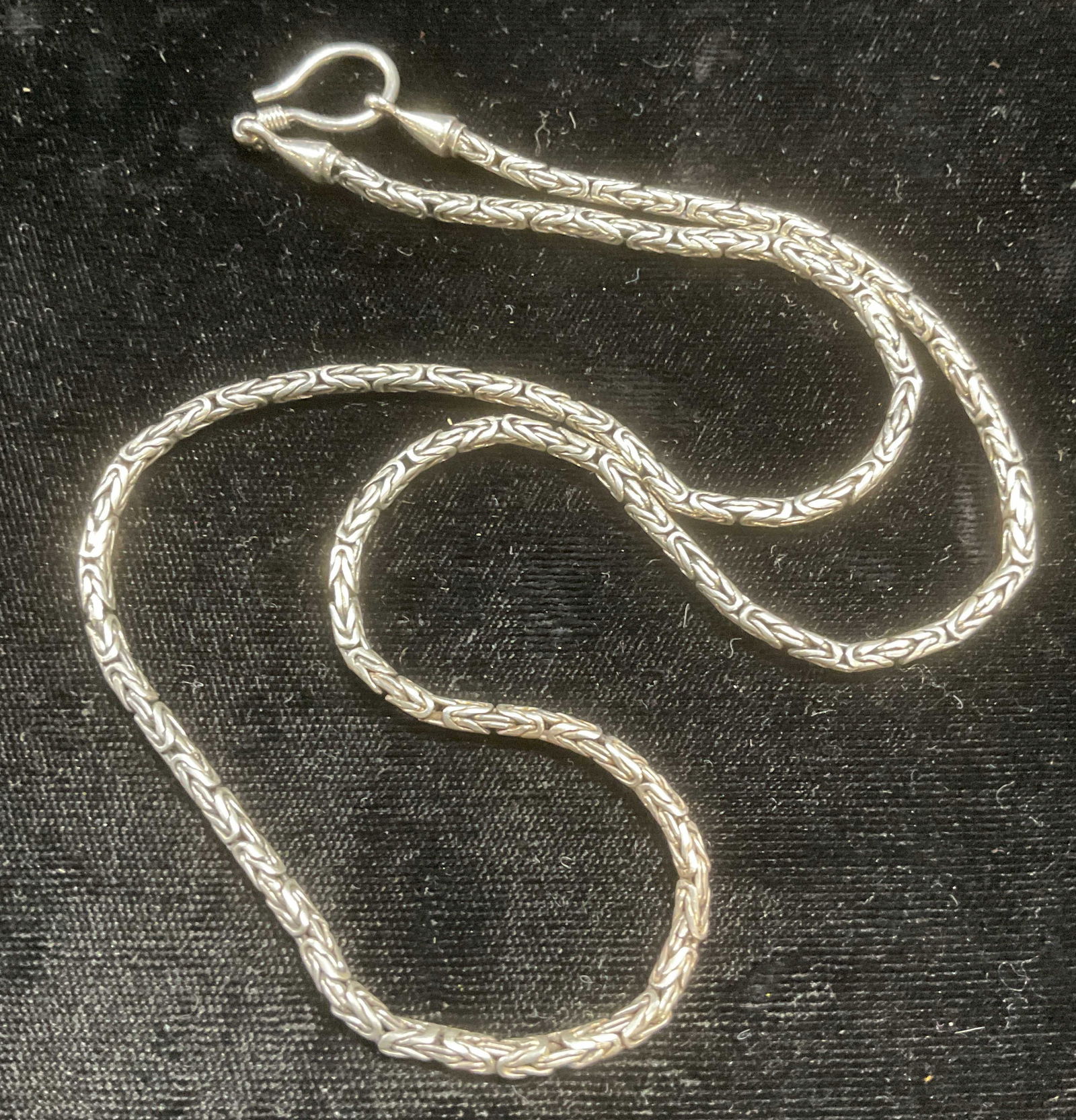 Vintage Sterling Silver Byzantine Chain Necklace (1 of 6)