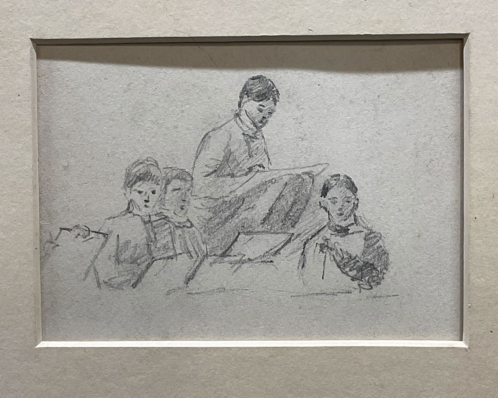 Signed Figure Study, Students, Drawing (1 of 6)