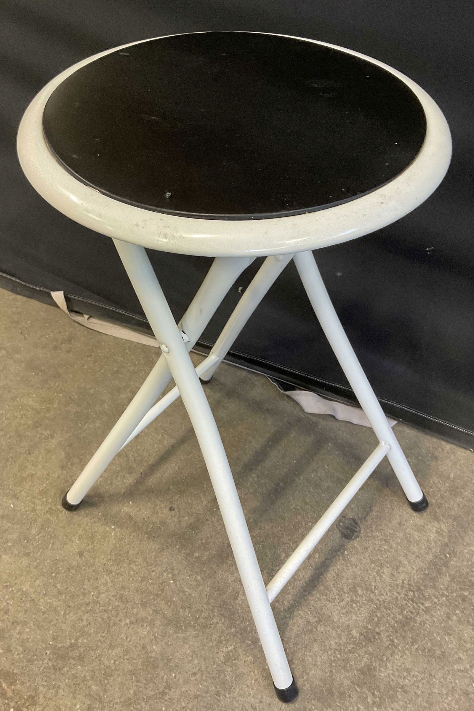 CENTRAL PARK PRODUCTS Black & White Metal Stool (1 of 9)