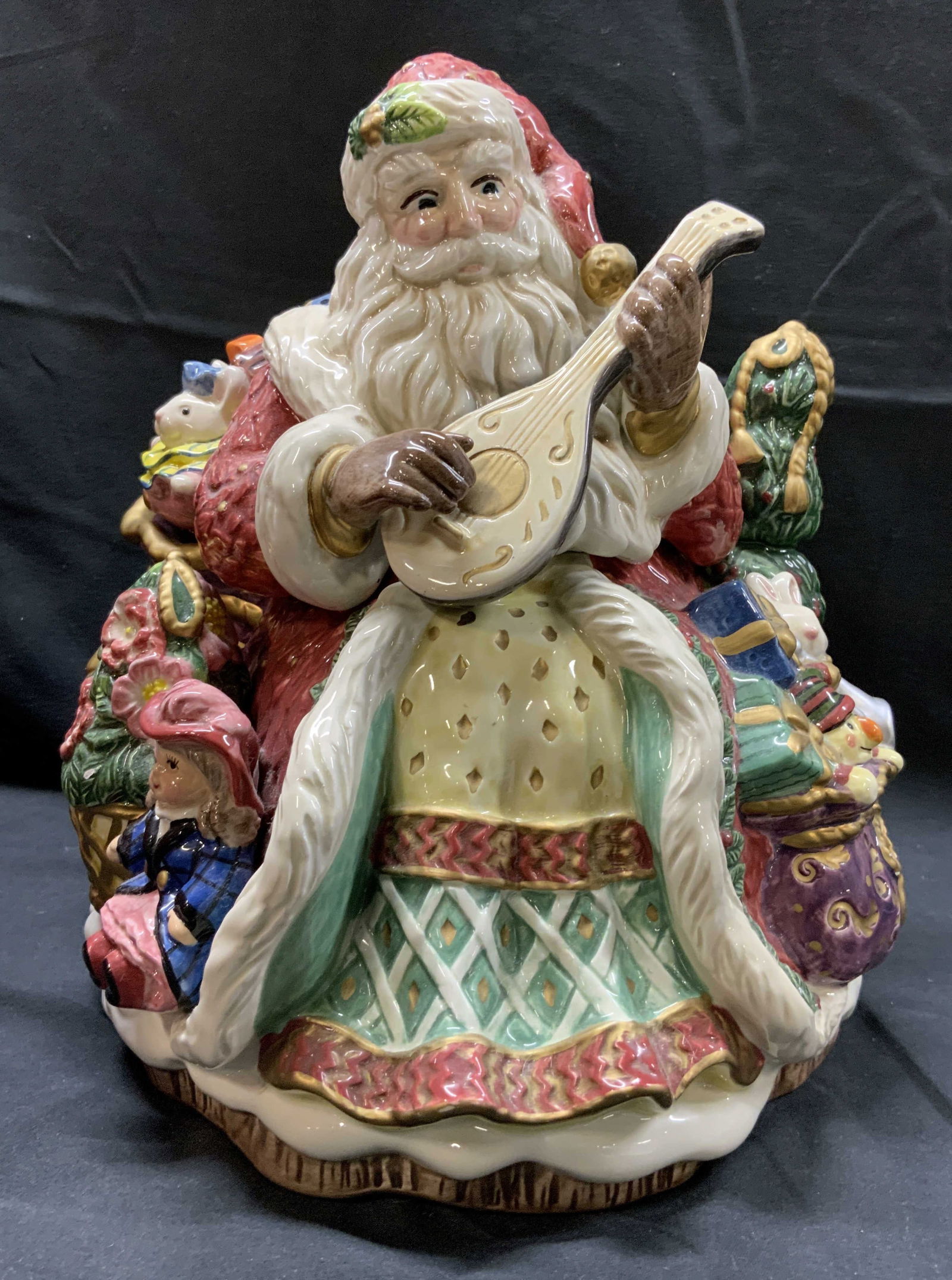 Fitz & Floyd Ceramic Santa Cookie Jar (1 of 9)