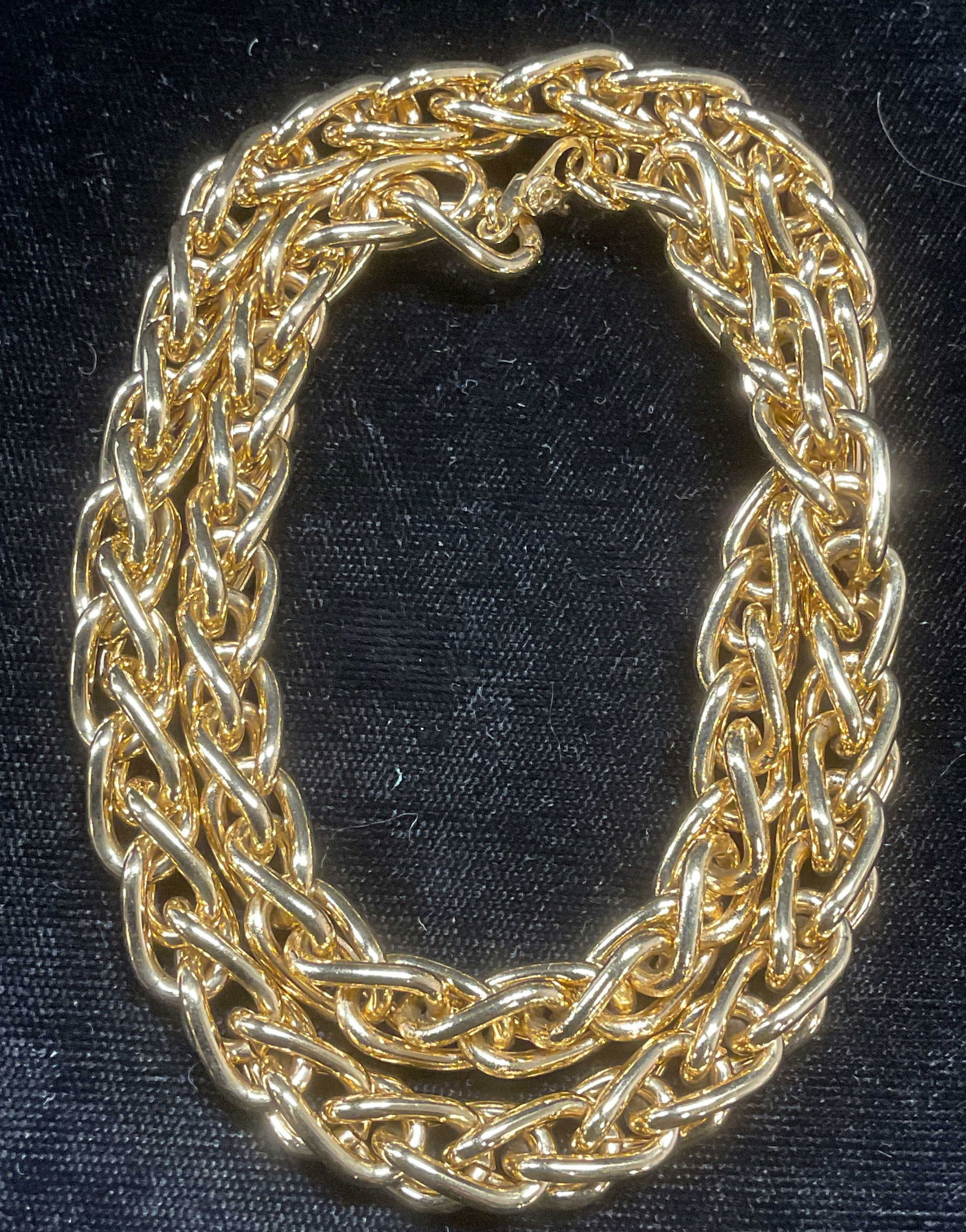 Vintage Monet Gold Tone Box Chain Necklace (1 of 7)