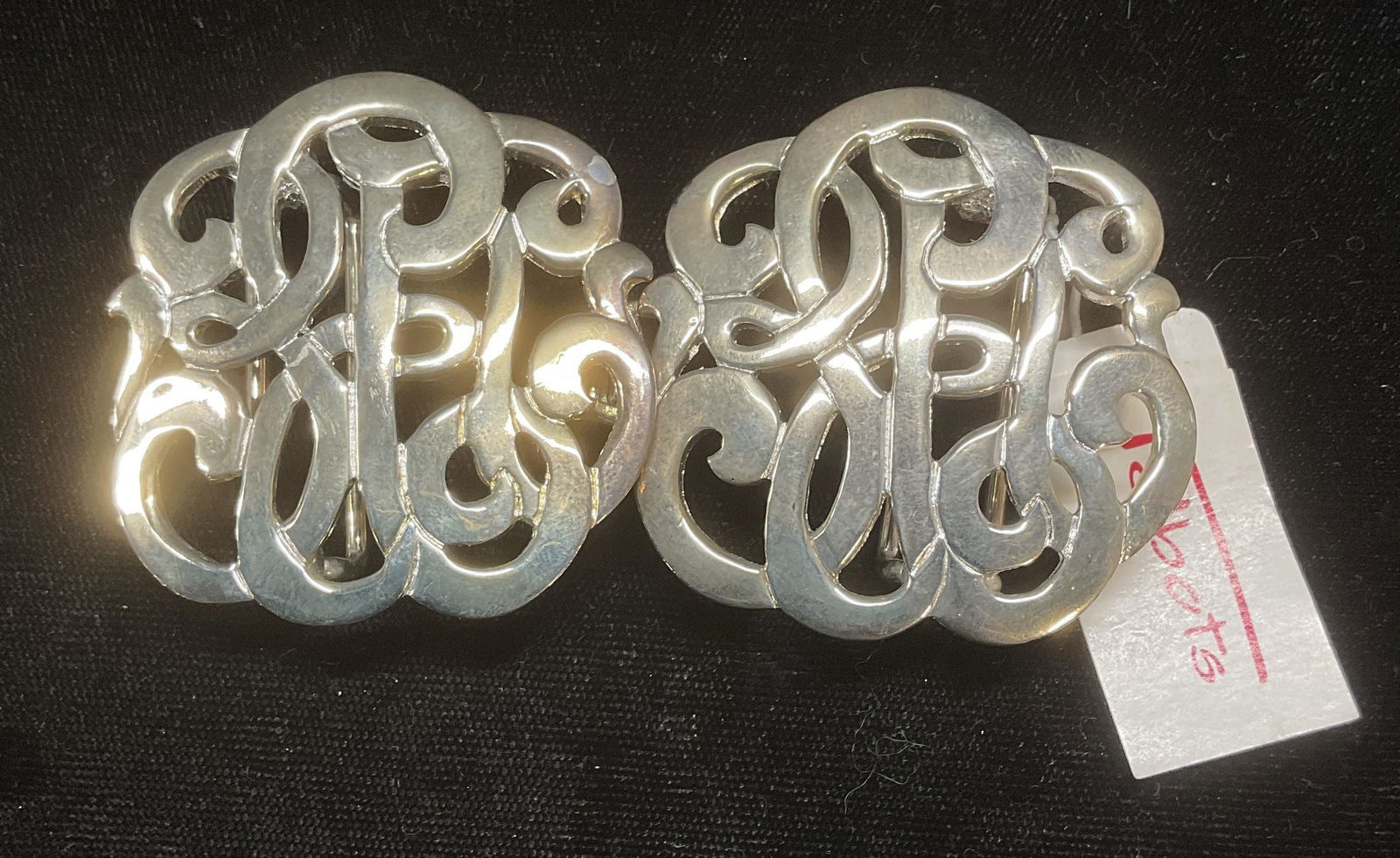 Paquette Silver Tn Scroll Belt Buckle NWT (1 of 6)