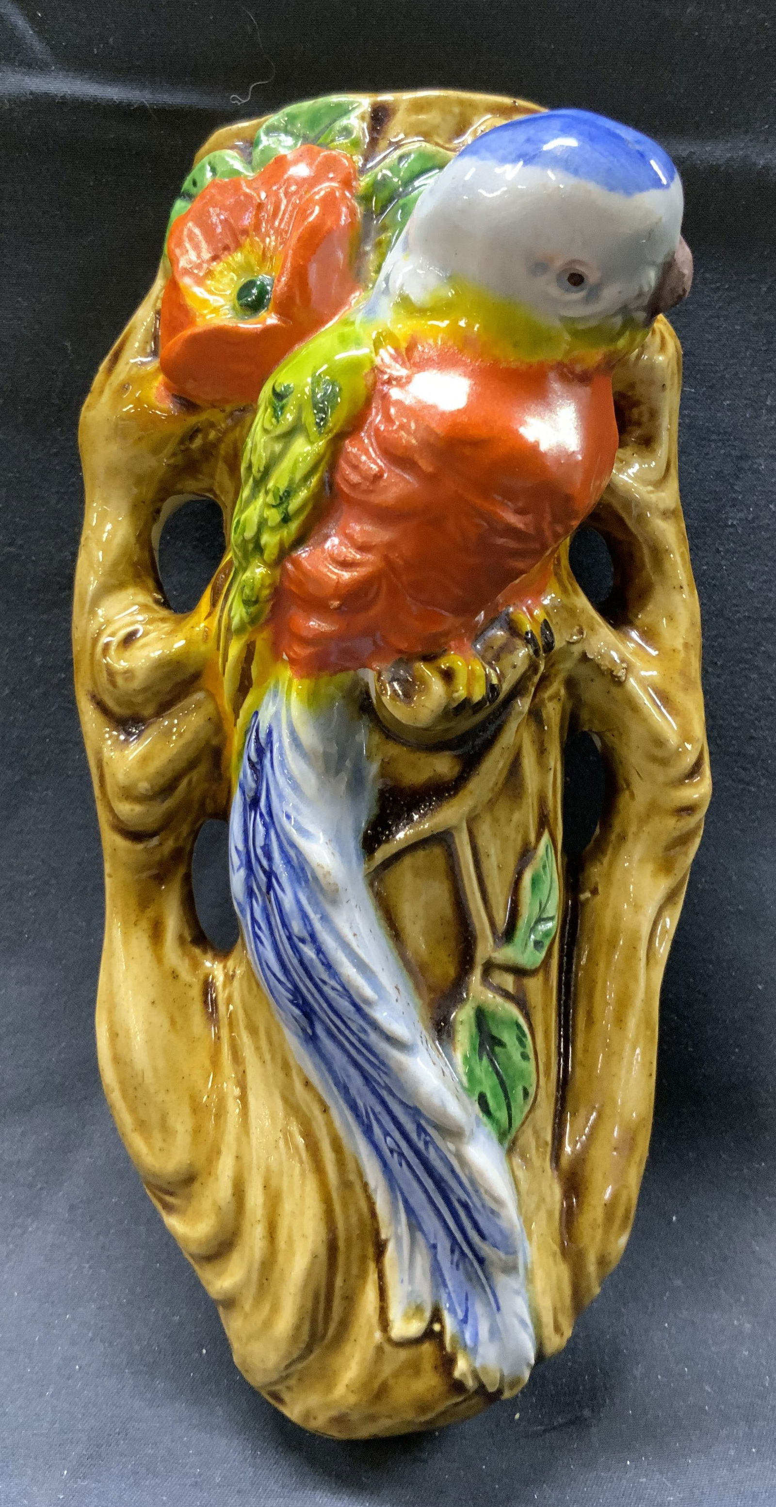 Vintage Ceramic Parrot Wall Planter Japan (1 of 8)