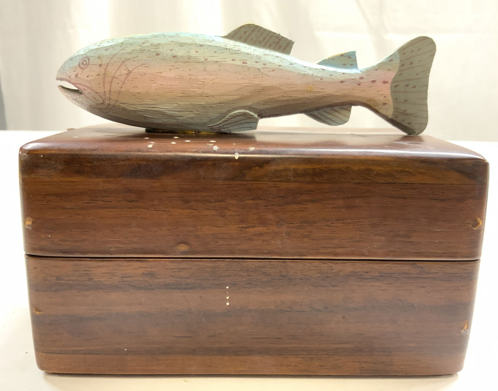 Vintage Wooden Fish Keepsake Box (1 of 7)
