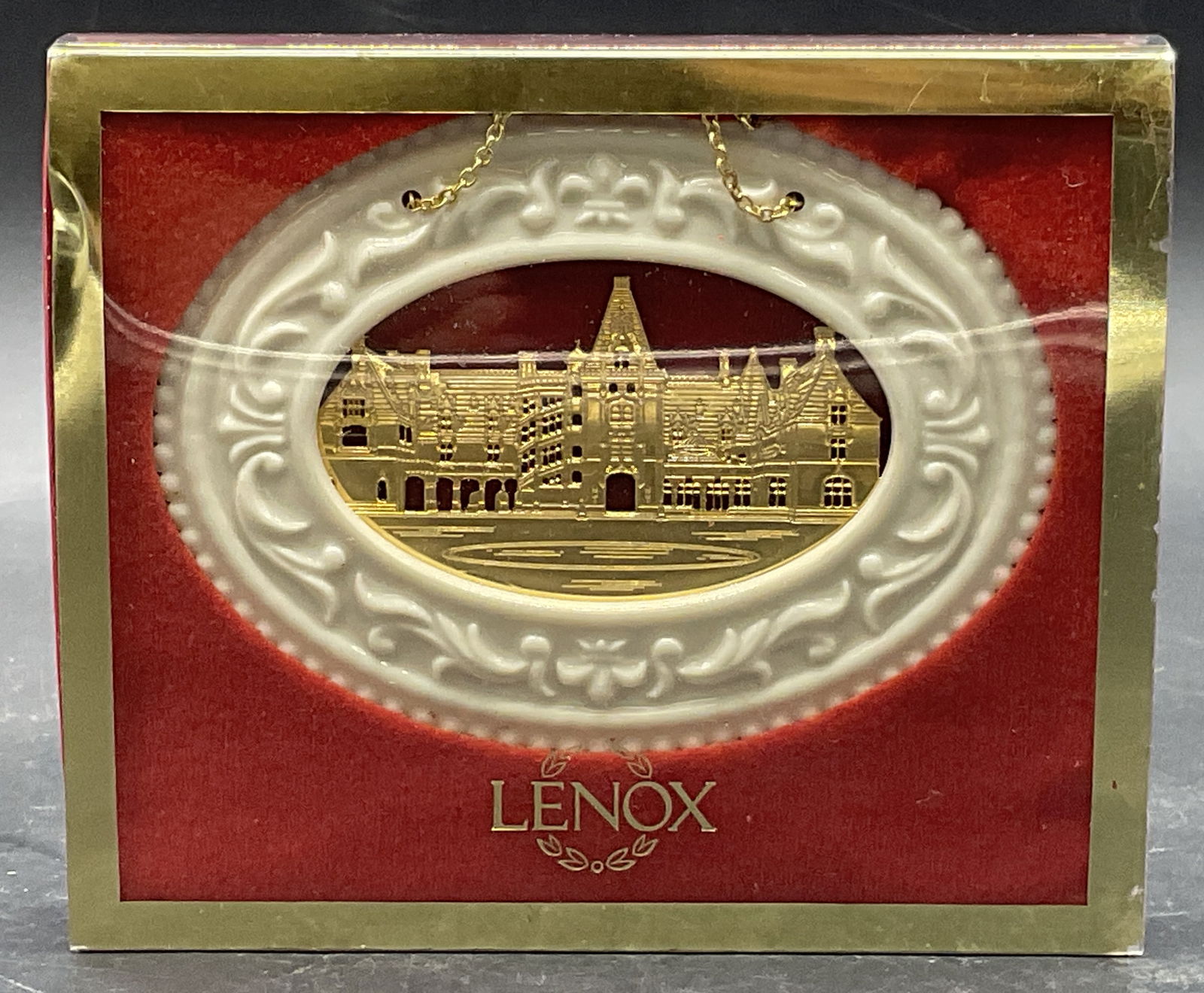 LENOX Porcelain & Gold Tn Metal Ornament, Org Bx (1 of 6)
