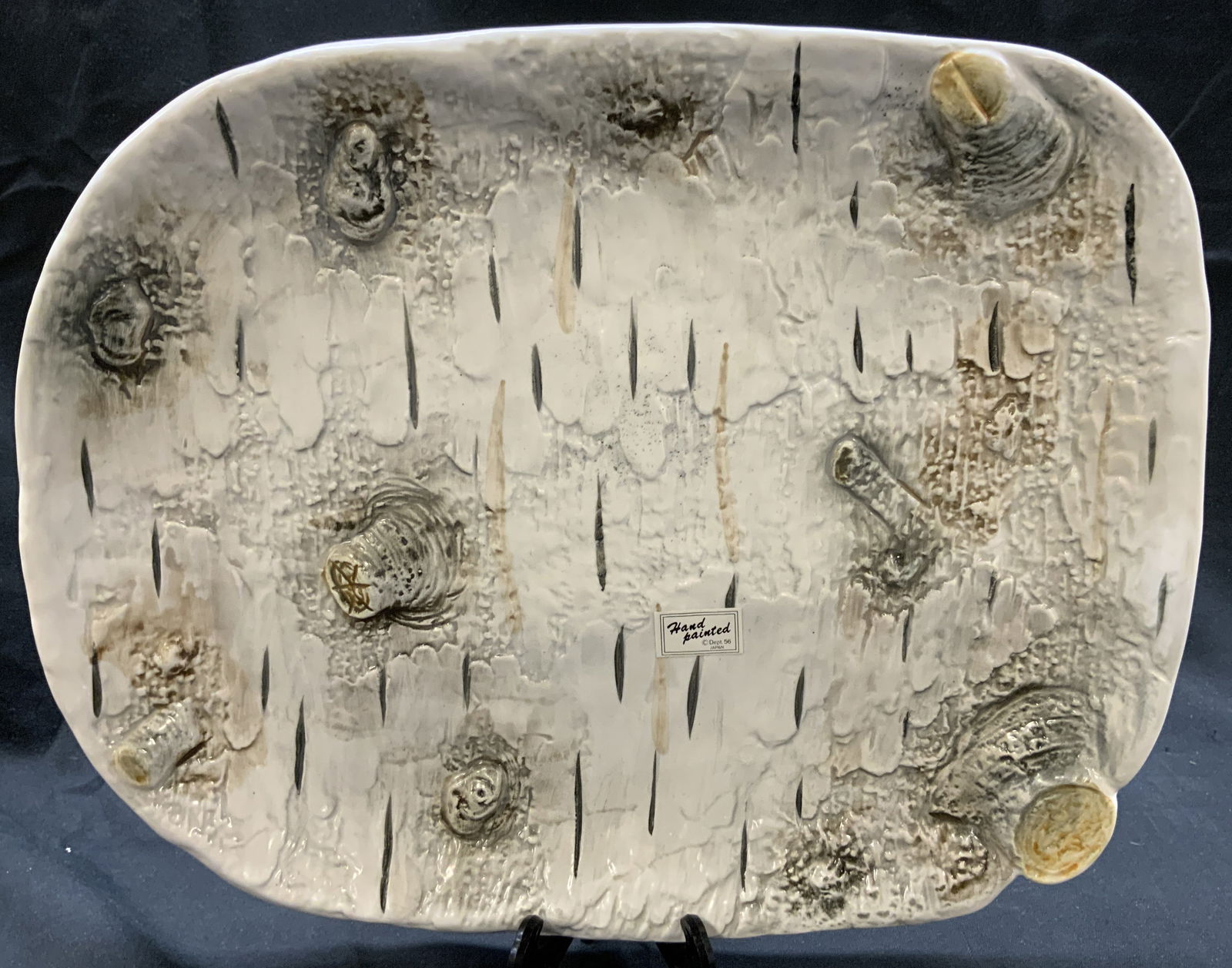 Dept 56 Japan Birch Bark Serving Platter NIB (1 of 10)