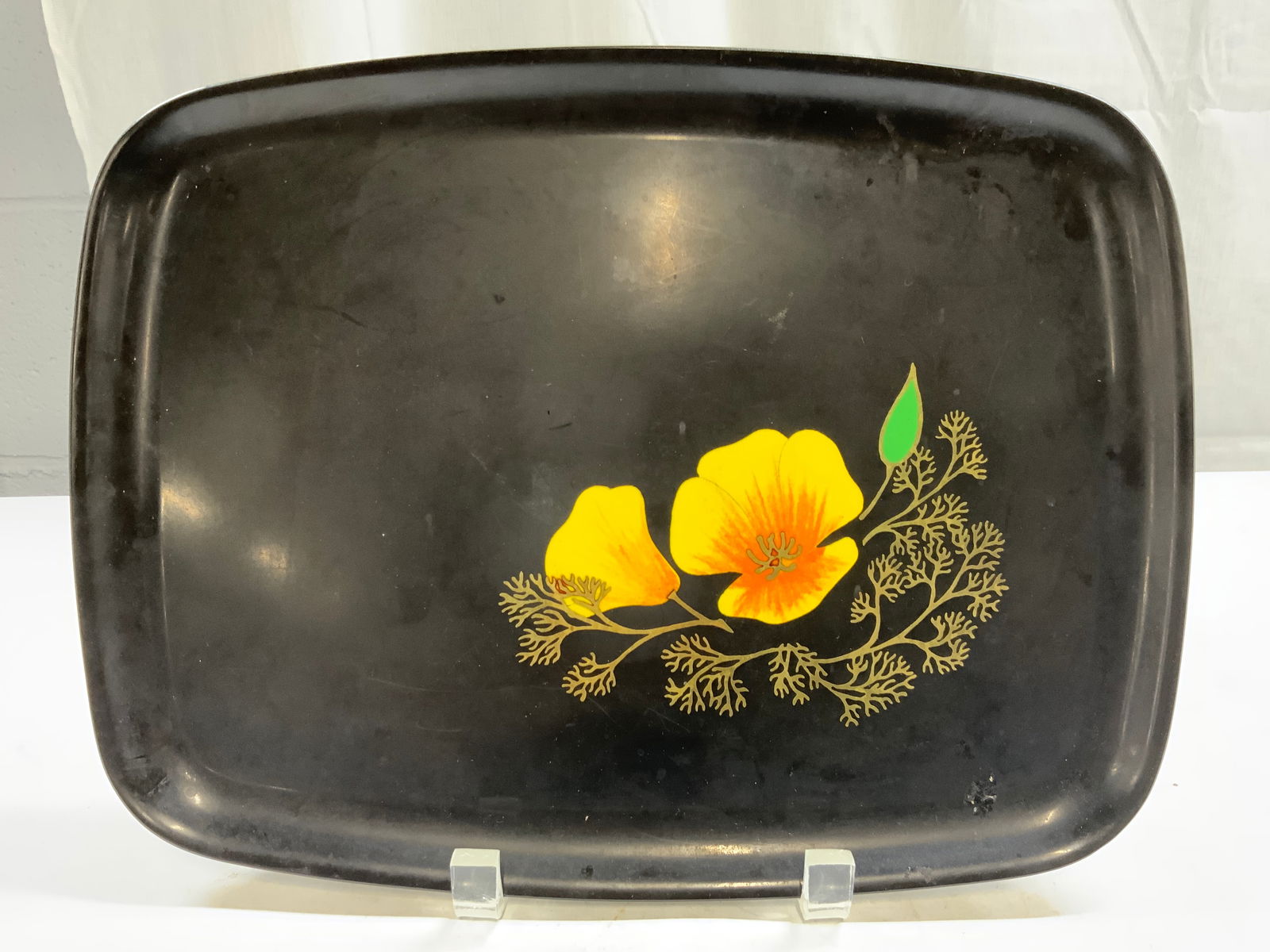 COUROC Resin & Gilt Metal Serving Tray 12.75 in (1 of 7)