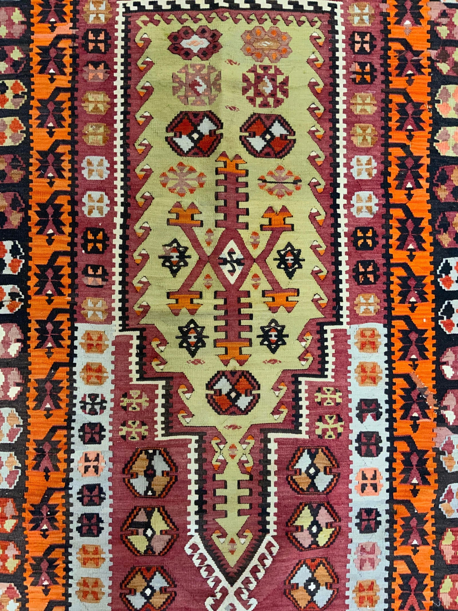Vintage Handmade Flatweave Kilim Wool Area Rug (1 of 8)