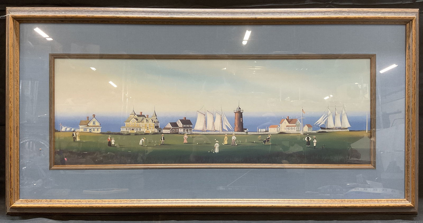 Framed Sally Caldwell Fisher Seaside Litho (1 of 6)