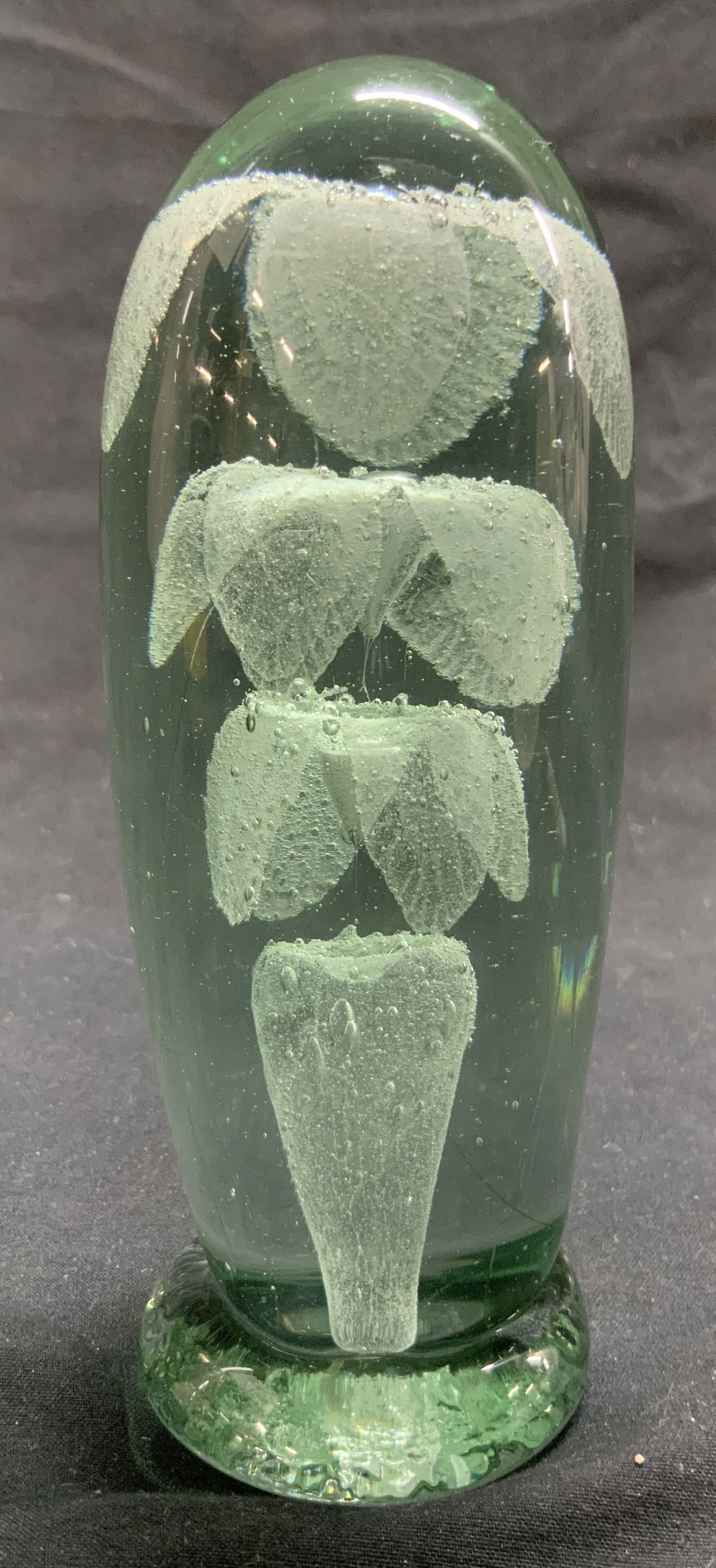 Victorian Green Art Gls Bottle Dump Paperweight (1 of 6)