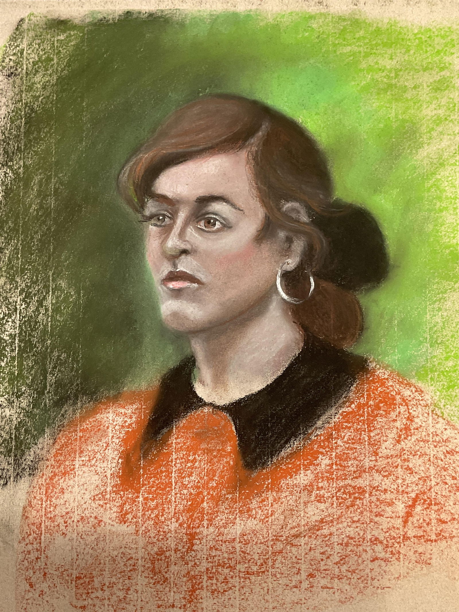 Portrait of Woman Pastel Drawing (1 of 6)