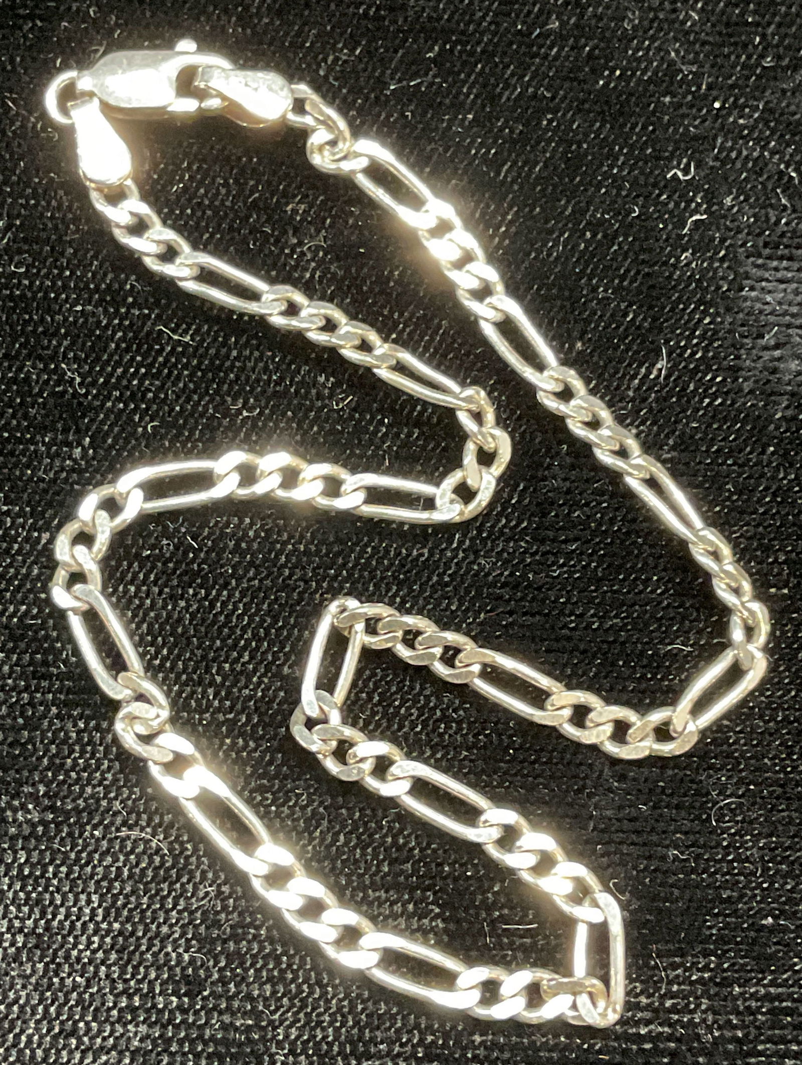 Sterling Silver Figaro Chain Bracelet, Italy (1 of 6)