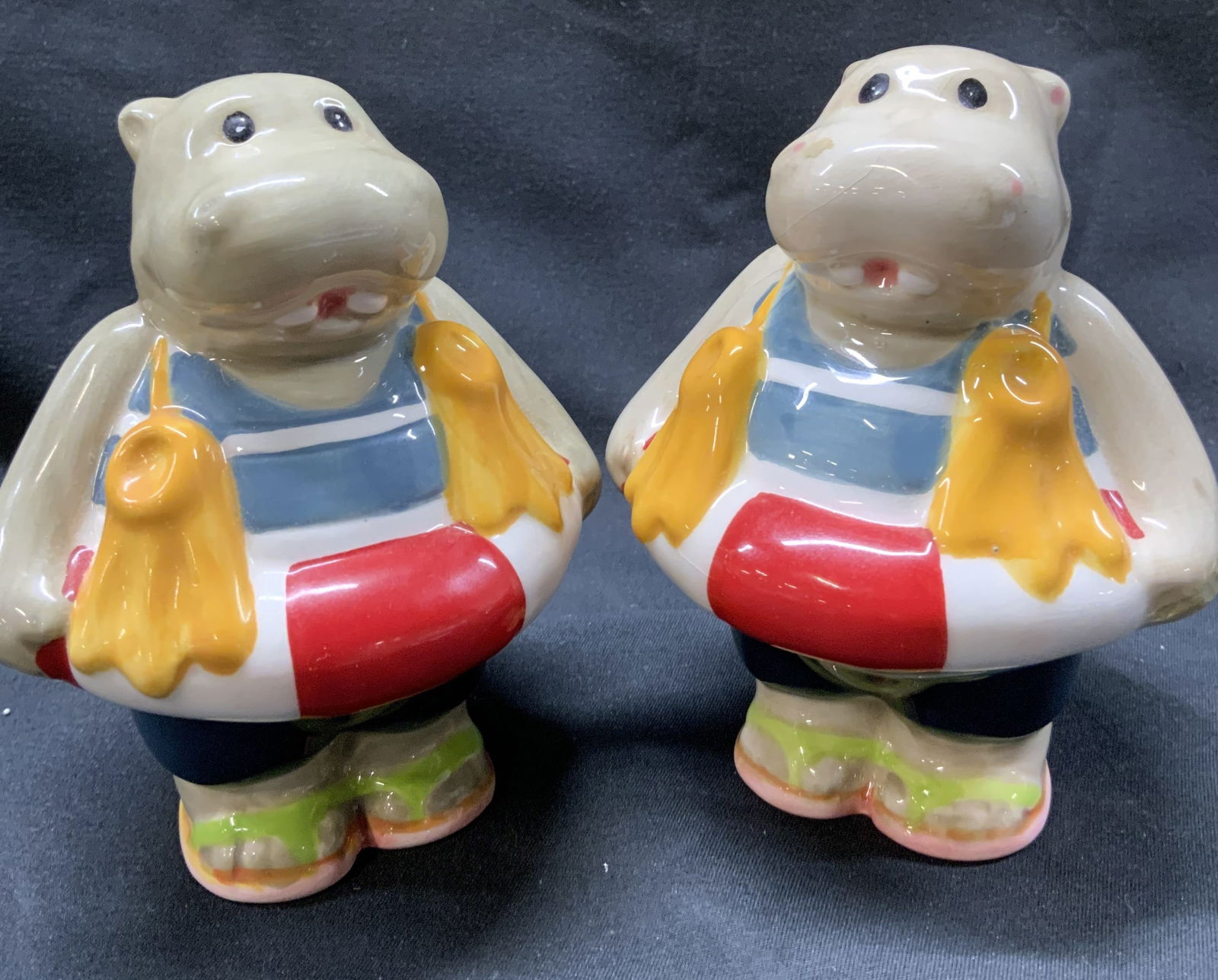 Hippos in Swimsuits Ceramic Salt & Pepper Shakers (1 of 8)