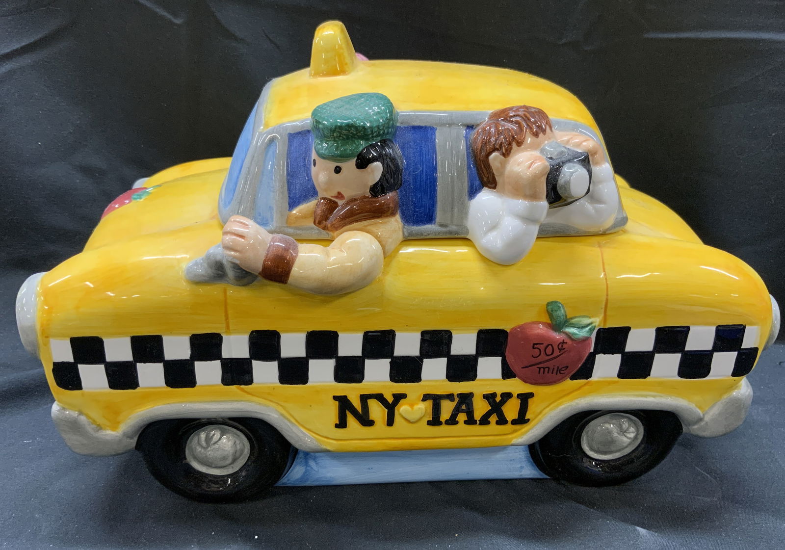 Vintage Lotus NYC Taxi Cab Ceramic Cookie Jar (1 of 12)