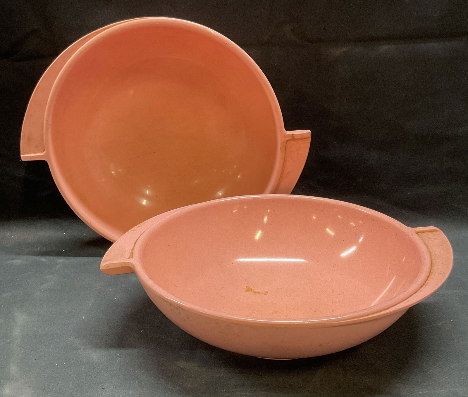 Set 2 MCM Boonton Pink Melamine Bowls USA (1 of 6)