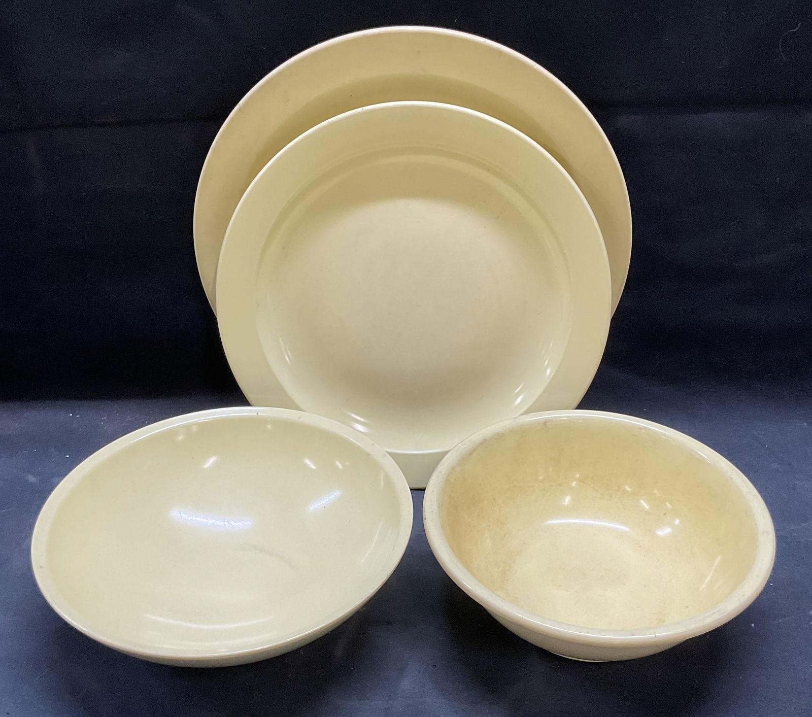 Set 4 MCM Boonton Yellow Melamine Tableware USA (1 of 9)