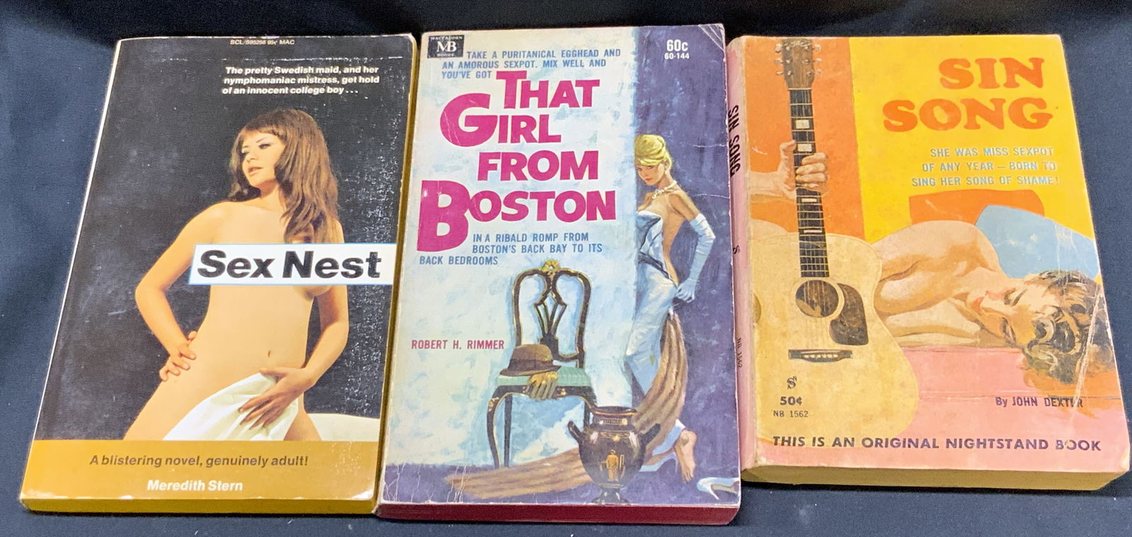 Lot 3 Vintage Pulp Fiction Erotica Books 1960s (1 of 8)