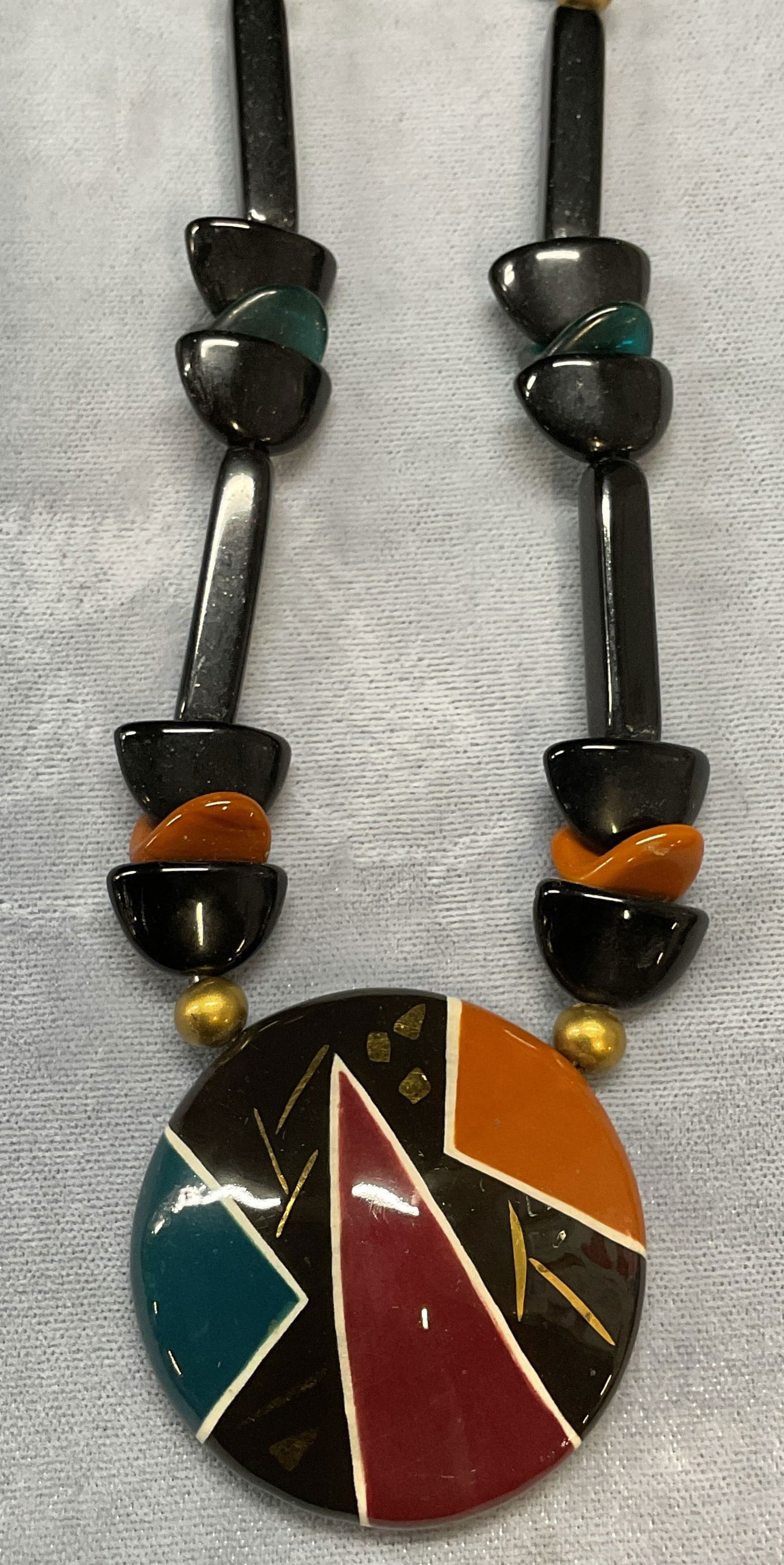 Signed Handmade Ceramic Pendant Necklace (1 of 6)