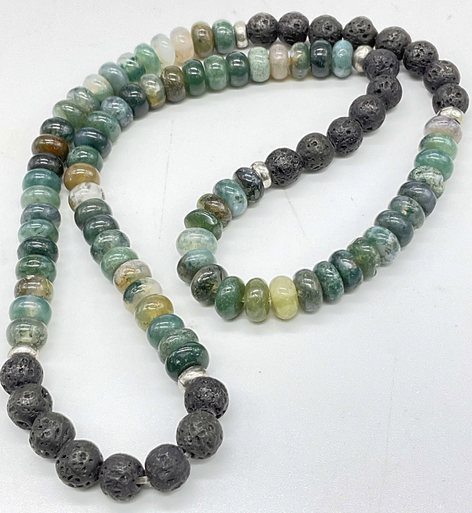 Vintage Natural Stone Bead Stretch Necklace (1 of 6)