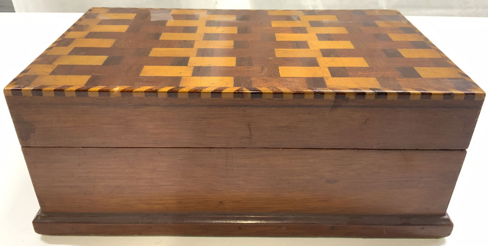 Vtg Inlaid Wood Keepsake Box Jewelry Box W Lid (1 of 8)