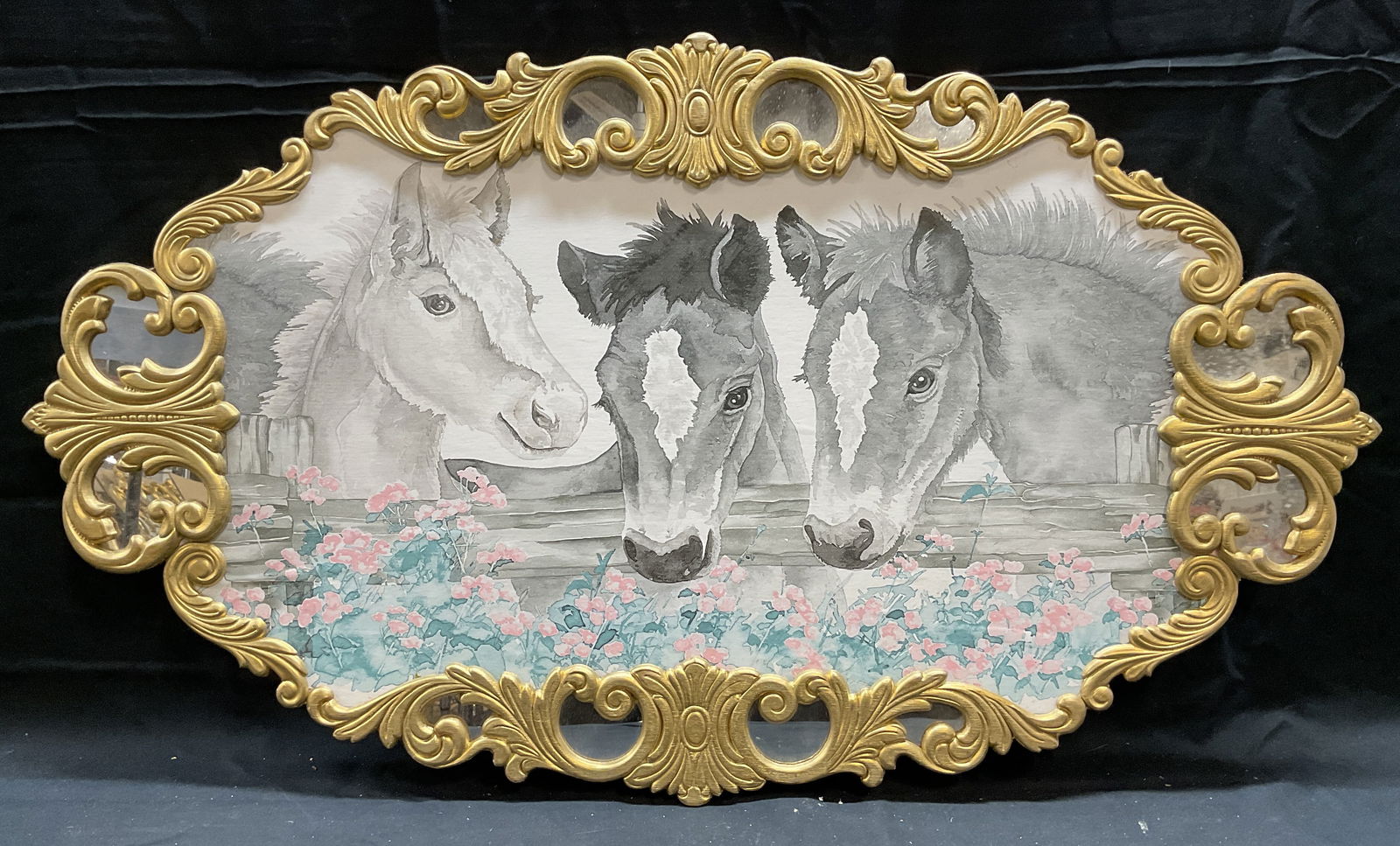 Ellie Haggerty Horses Mirrored Carousel Panel (1 of 6)