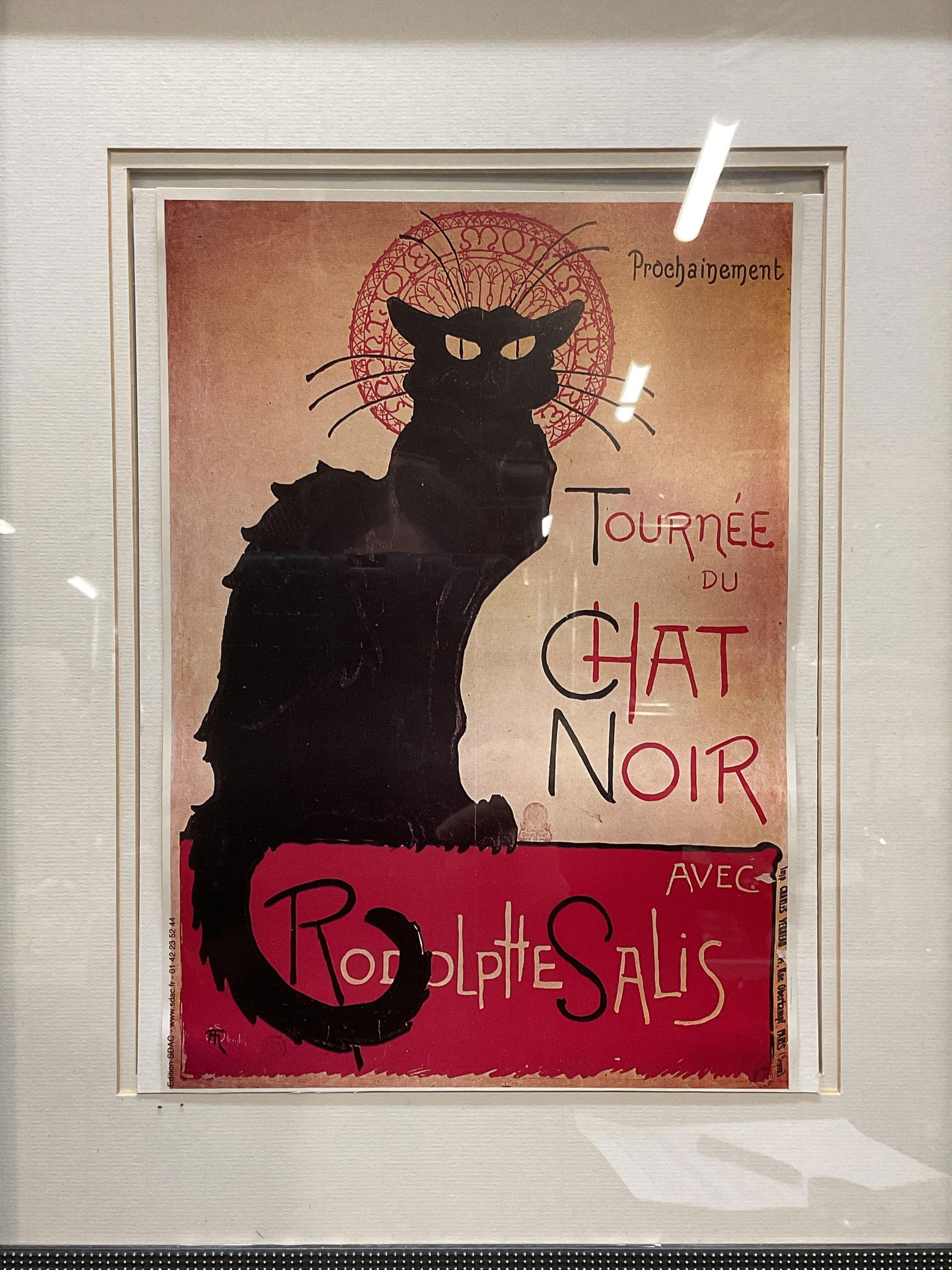 Framed Tournee Du Chat Noir Repro Advertisement (1 of 6)