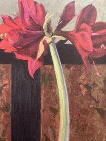 Shirley Novak Amaryllis Canvas Print