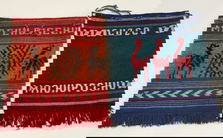 Lot 2 Peru Machu Picchu Woven Hand Bags