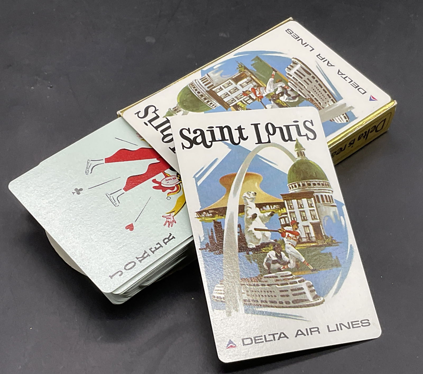 DELTA AIRLINES SAINT LOUIS Playing Cards W/ Box (1 of 7)