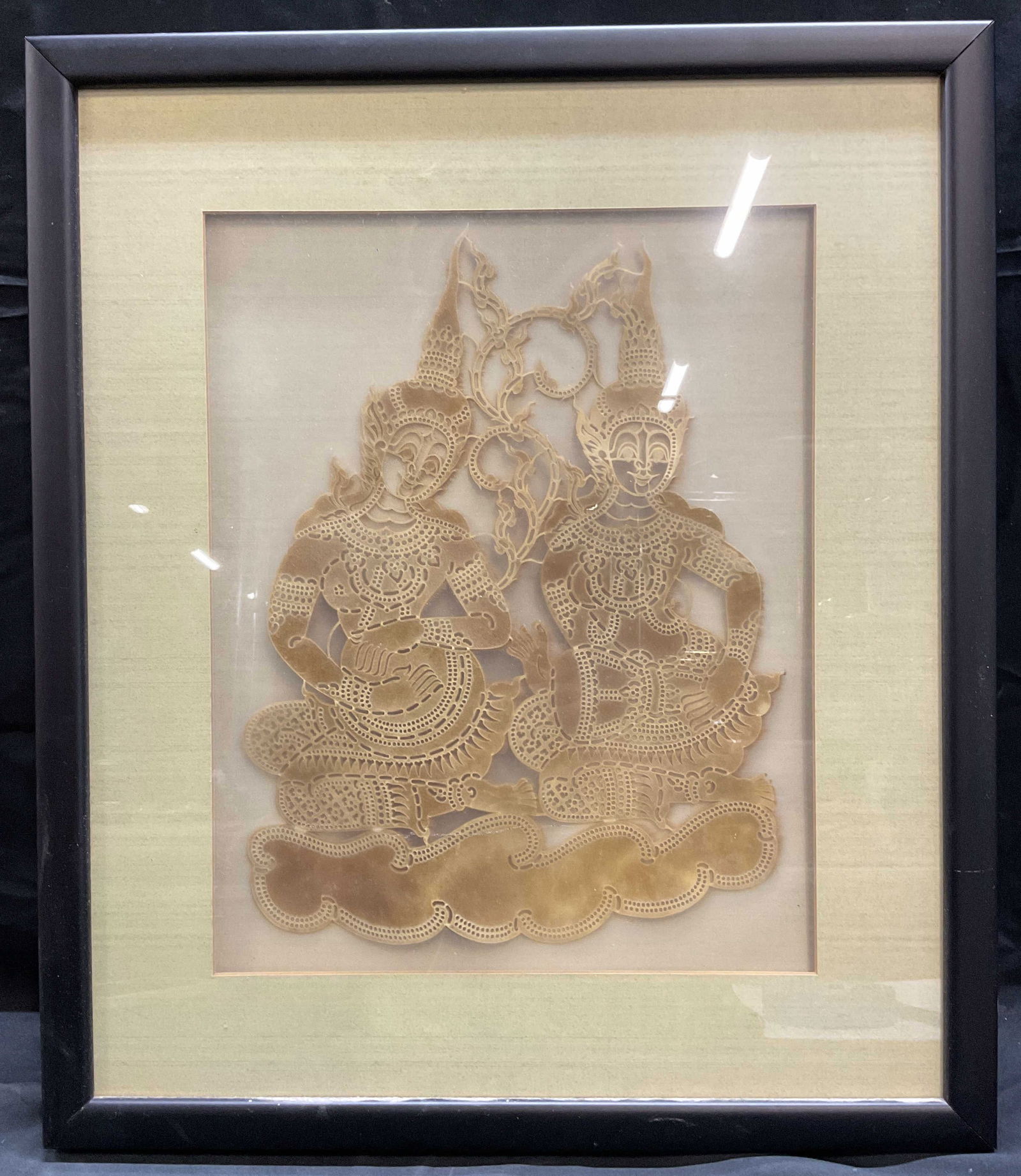 Framed Thai Nang Yai Shadow Puppet (1 of 6)