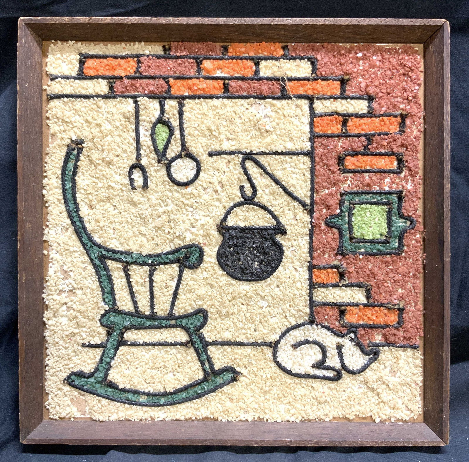 MCM Framed Mosaic Gravel Art Piece (1 of 9)