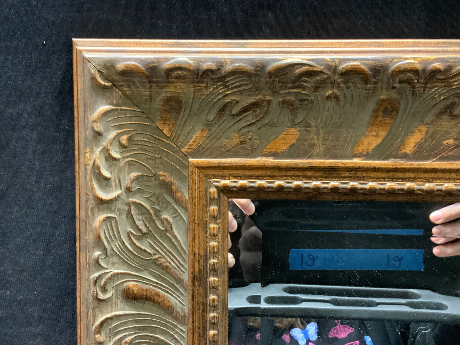 Ornate Style Carved Wooden Gold Leafed Wall Mirror (1 of 6)