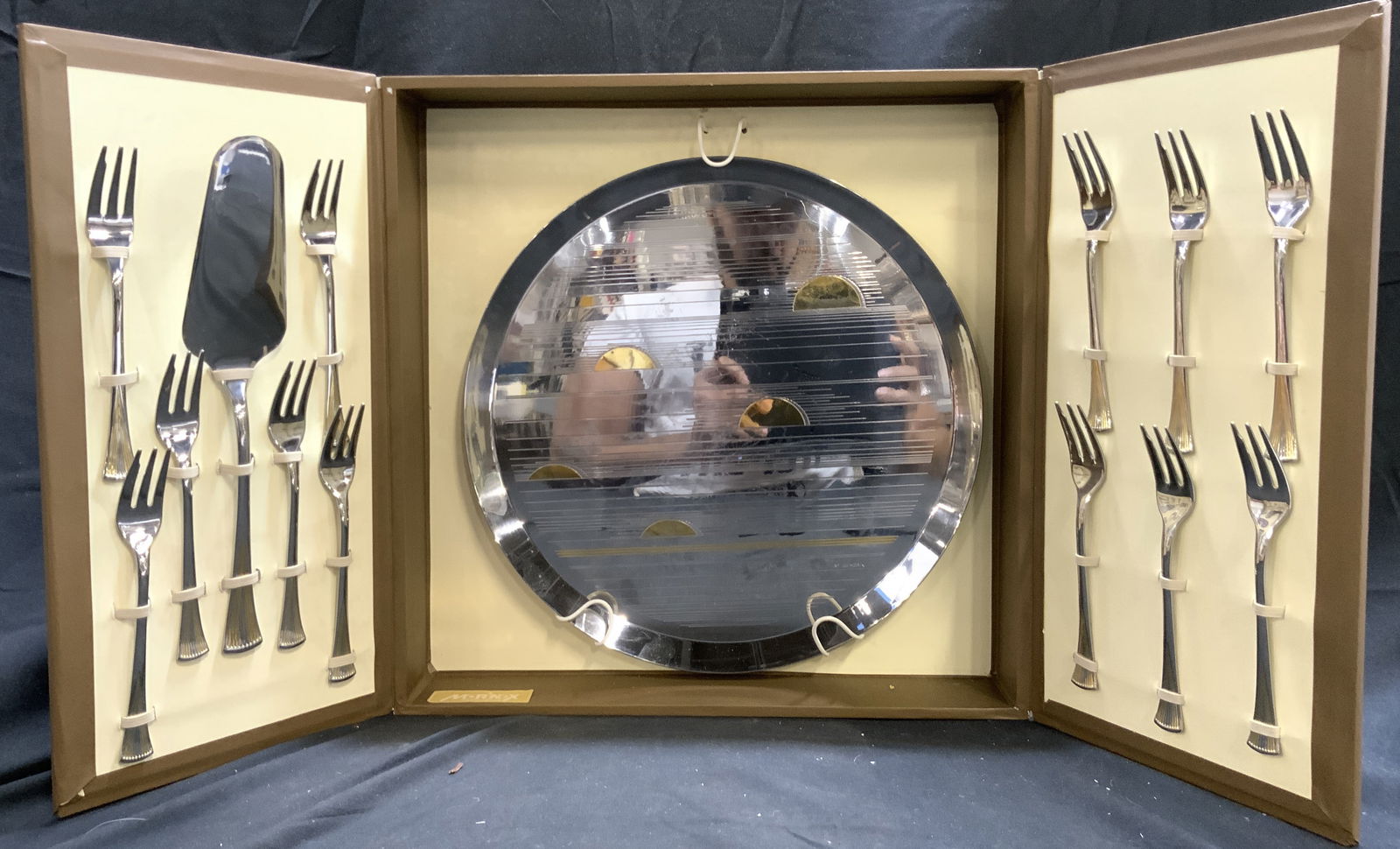 MORINOX 14 Pc Dessert Serv Set & Box ITALY (1 of 9)