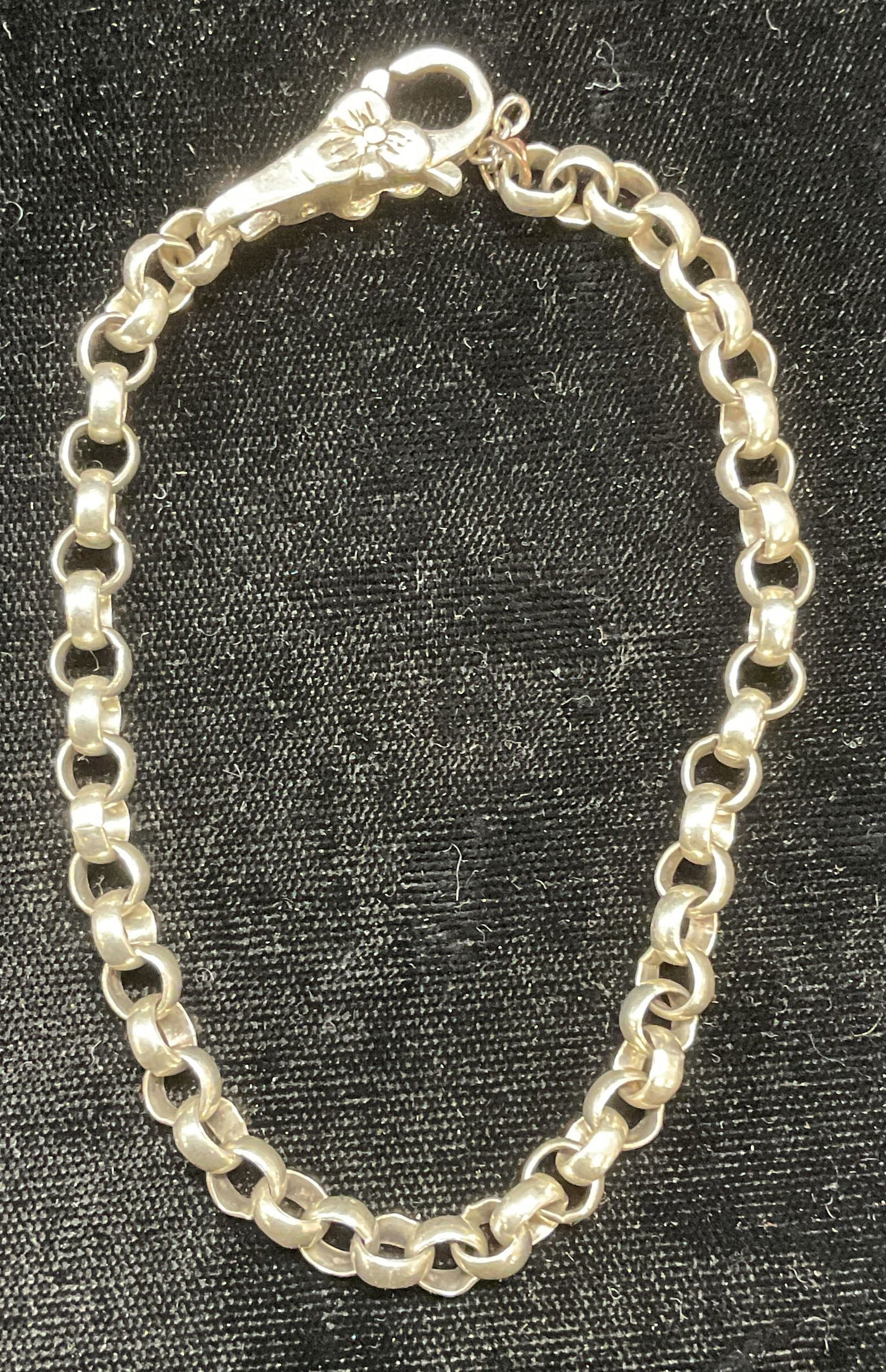 Signed LAA Sterling Silver Link Chain Bracelet (1 of 6)