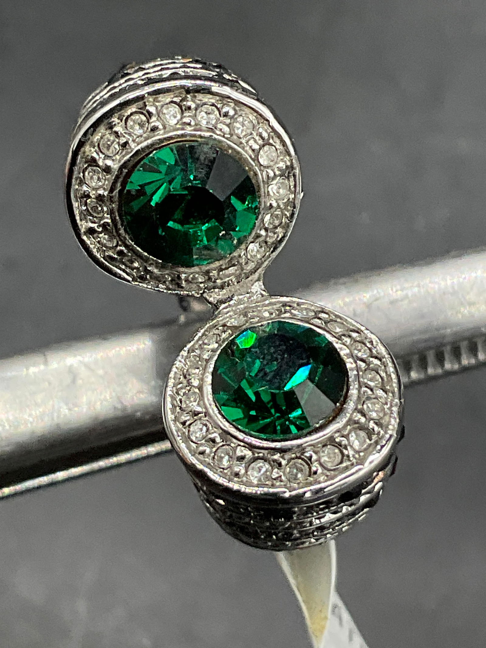 NWT Bejeweled Silver Plated Statement Ring (1 of 13)