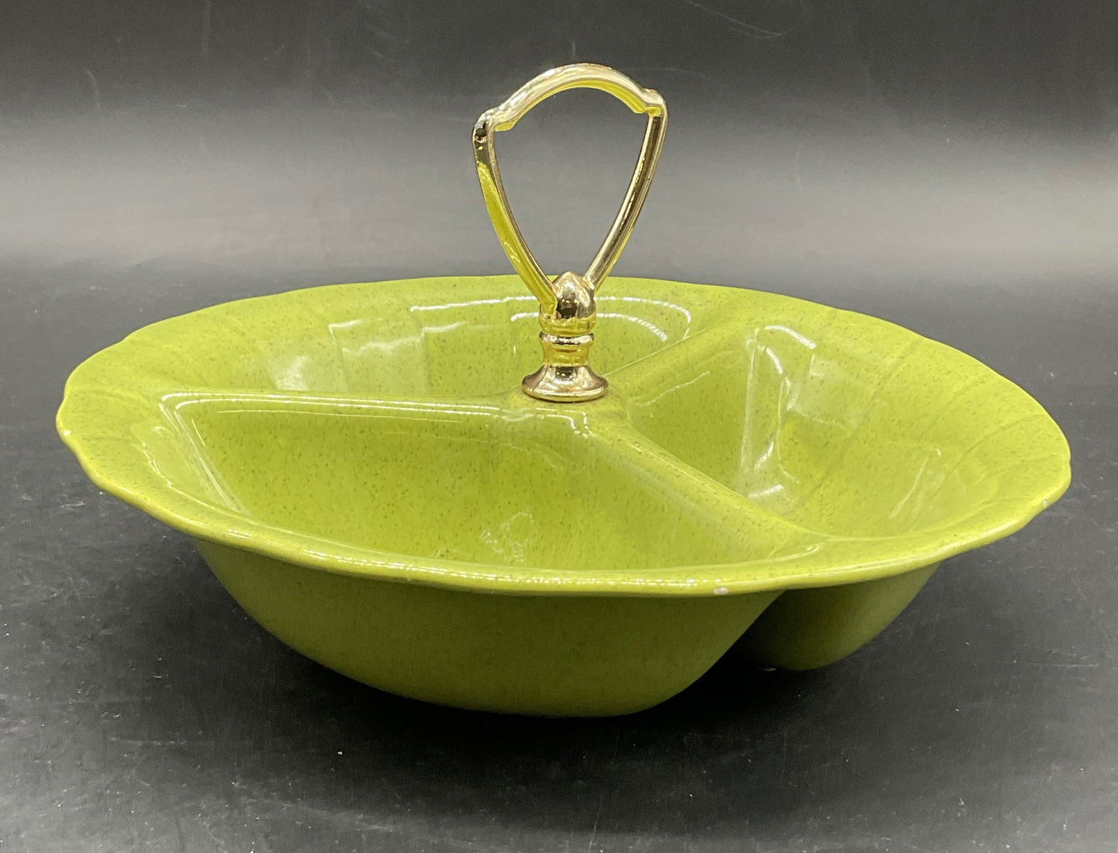 1960 LANE & CO. Vintage Pottery Sectional Bowl (1 of 7)