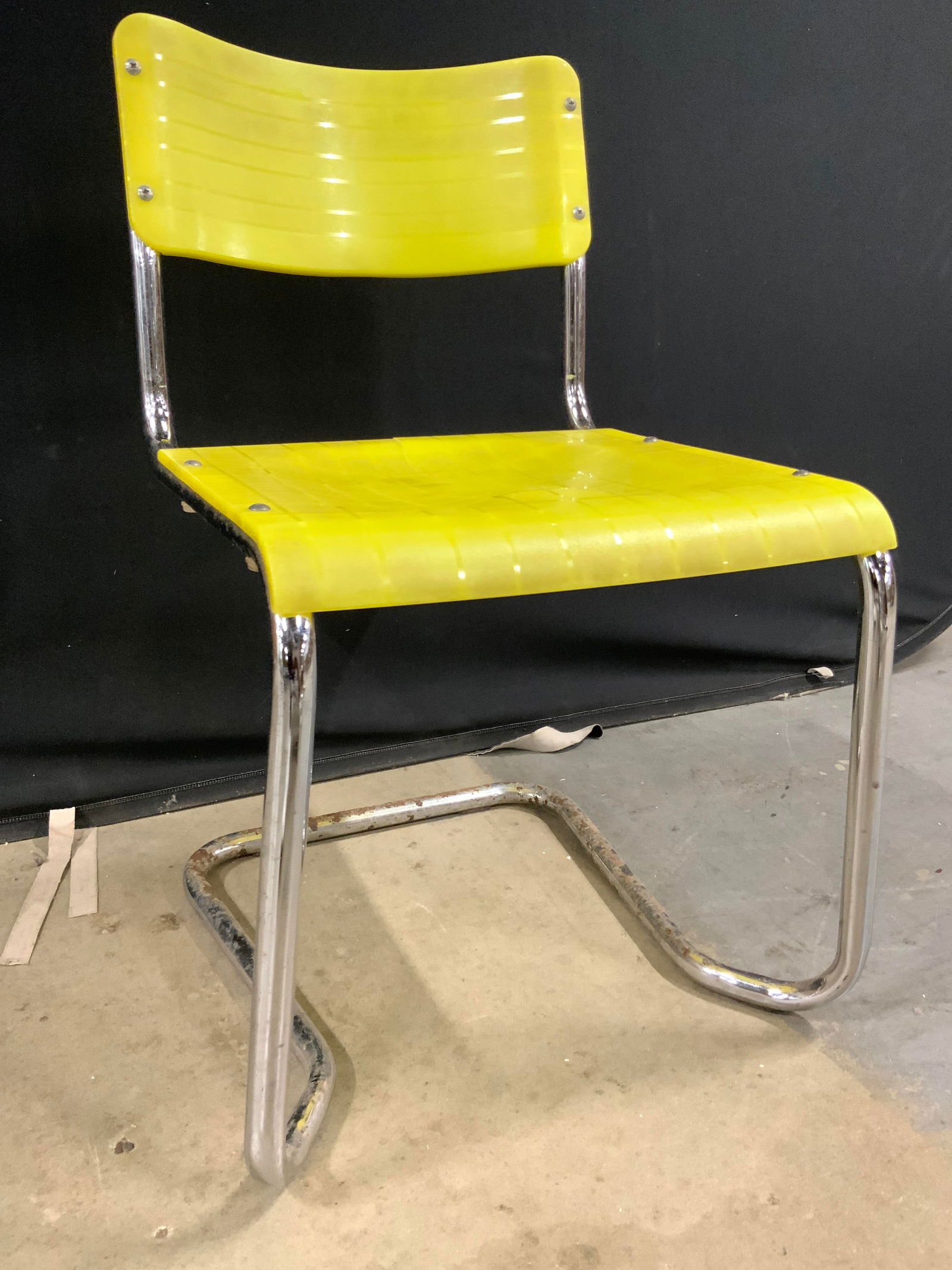 SPILIMBERGO MCM Plastic & Chrome Chair ITALY (1 of 8)