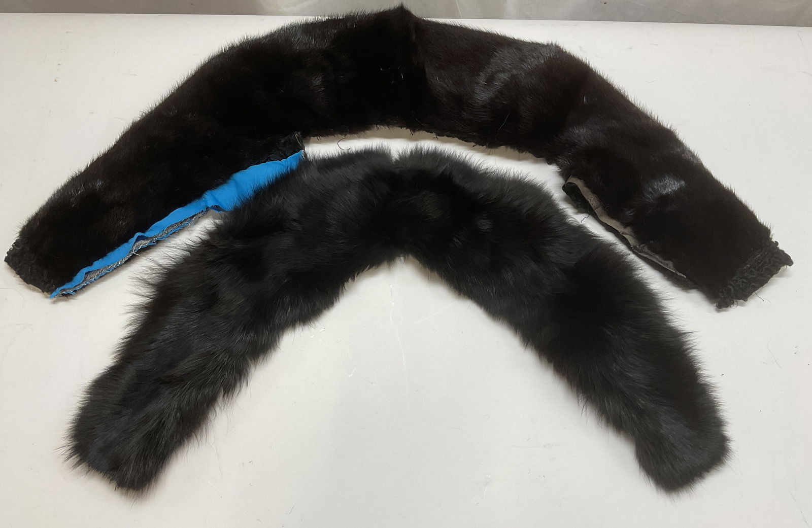 Lot 2 Vtg Black Fur/Curly Lamb Collar Trims (1 of 8)