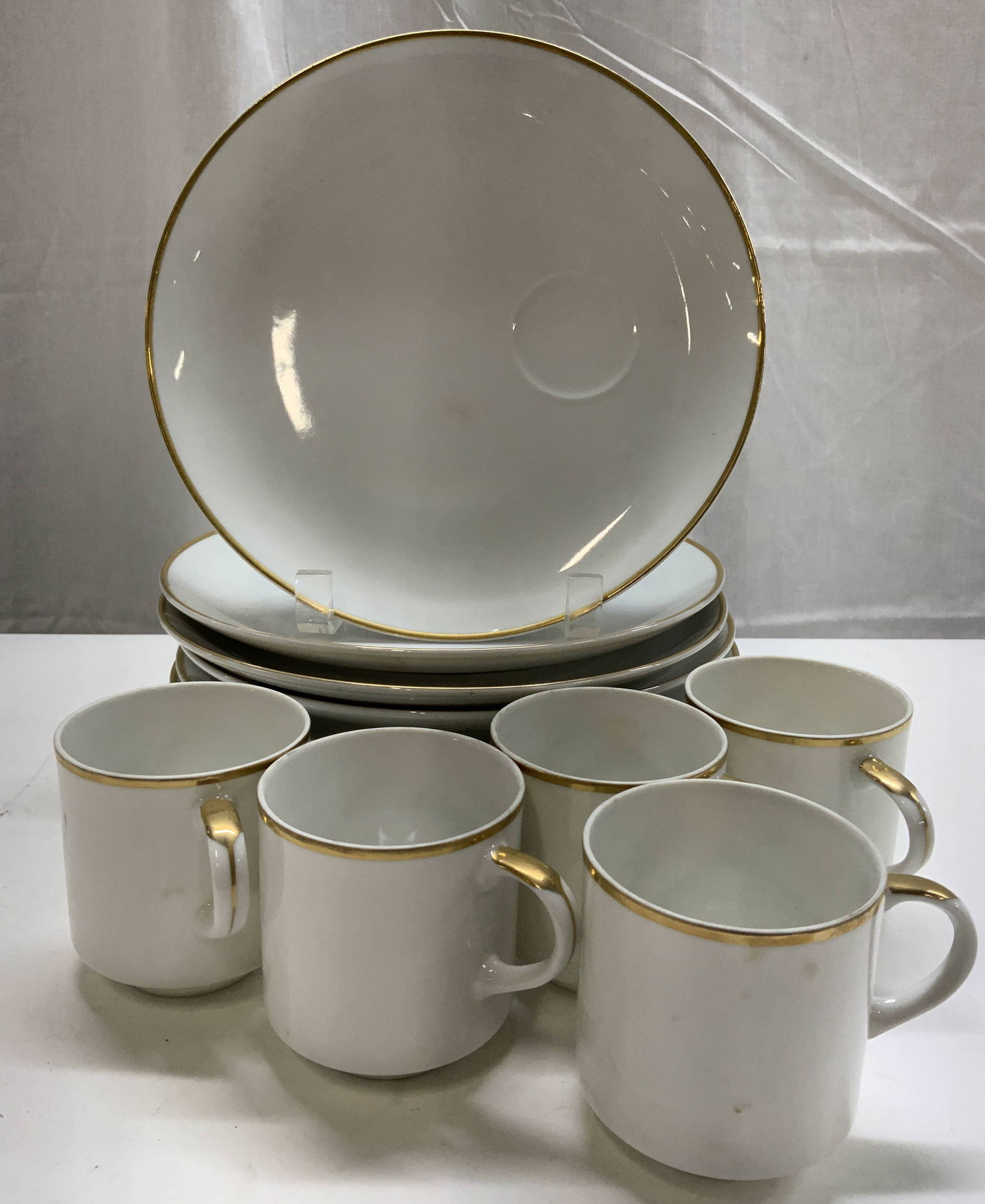 Group Lot JAPAN SHAFFORD White W Gold Plates&Cups (1 of 8)